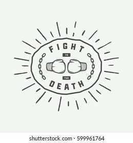 Vintage retro motivation logo, emblem, label, poster or design print. Inspirational quote with typography. Monochrome graphic Art. Vector Illustration.

