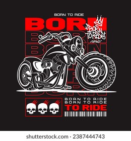 vintage retro motorbike , typography vector illustration 