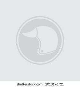 Vintage retro motorcycle helmet logo vector illustration