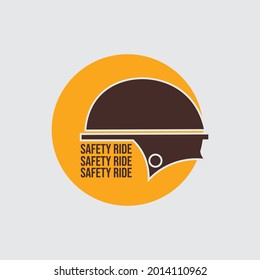 Vintage retro motorcycle helmet logo vector illustration