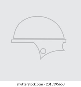 Vintage retro motorcycle helmet logo vector illustration