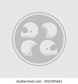 Vintage retro motorcycle helmet logo vector illustration