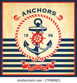 Vintage retro nautical poster