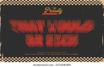 vintage retro neon shabby worn editable text effect alphabet font typography typeface