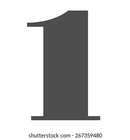 Vintage and retro numeric font number one for big posters etc