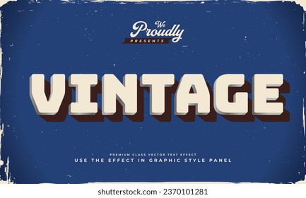 vintage retro old movie title editable text effect with spotlight