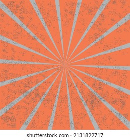 Vintage retro orange color sunlight background , Square classic frame , Copy spec ,Vector illustration