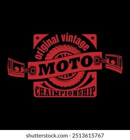 Vintage Retro Original Old Brand Classic Motorcycle And Legendary Motor Biker  Vector Tshirt Design Illustration