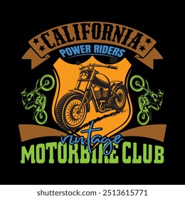 Vintage Retro Original Old Brand Classic Motorcycle And Legendary Motor Biker  Vector Tshirt Design Illustration