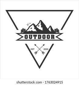 Vintage retro outdoor template graphic download