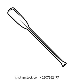 Vintage retro paddles for camping. Can be used like emblem, logo, badge, label. mark, poster or print. Monochrome Graphic Art. Vector Illustration.
