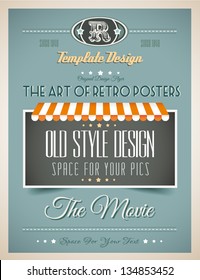 Vintage retro page template for a variety of purposes: website home page, old style flyers, book covers or vintage posters.