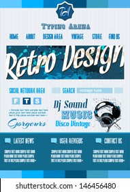 Vintage retro page template for a variety of purposes: website home page, old style flyers, book covers or vintage posters.