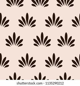Vintage, retro palmette seamless vector pattern