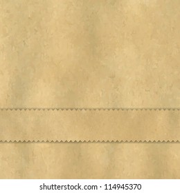 Vintage Retro Paper With Divider, Vector Illustration