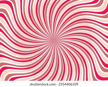 Vintage retro pattern background. Colorful grunge wave wallpaper. Vector illustration. Rotate party background pattern.