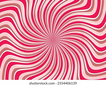 Vintage retro pattern background. Colorful grunge wave wallpaper. Vector illustration. Rotate party background pattern.