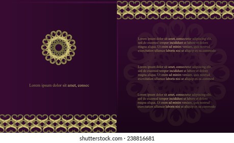 Vintage retro pattern. Vector illustration. template, invitation