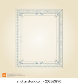Vintage or Retro picture frame modern vector design
