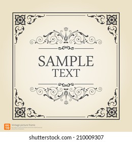 Vintage or Retro picture frame vector design