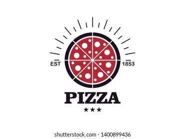 Pizza Logo Design Vector Pizza Delivery Stock Vector (Royalty Free ...