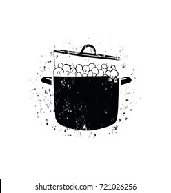 hot pot clipart black and white hearts