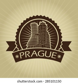 Vintage Retro Prague Dancing House Seal