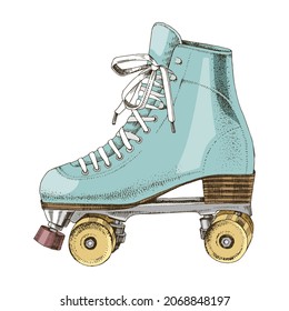 Vintage, retro quad roller skate.