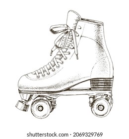 Vintage, retro quad roller skate.