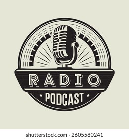a vintage retro radio badge podcast.eps