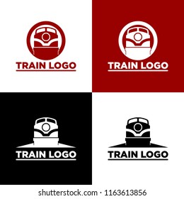 Vintage Retro Railroad Steam Train Logos, Emblems, Labels And Badges, Train Logo Template