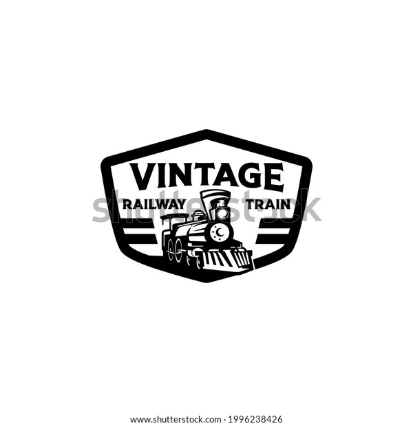 Vintage Retro Railroad Steam Train Logos Stock Vector (royalty Free 