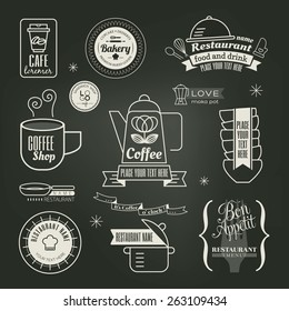 Vintage retro Restaurant Cafe vector logo Design
