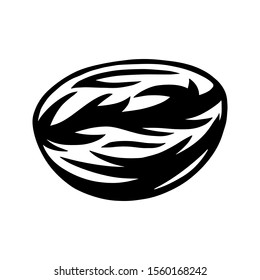Vintage retro roasted coffee beans isolated vector illustration on a white background. Design element for logo, badge, banner, poster.