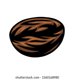 Vintage retro roasted coffee beans isolated vector illustration on a white background. Design element for logo, badge, banner, poster.
