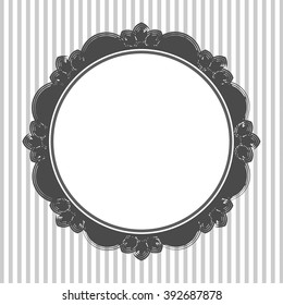 vintage, retro, round, openwork frame. Decorative wallpaper. vector illustration