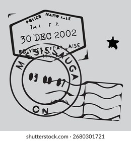 Vector de sello de goma retro de Antiguas