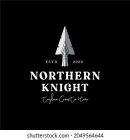 Vintage Retro Rustic Arrow Speer Hunting Hipster Logo Design
