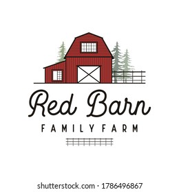 Diseño del logotipo del Barn Rústico Vintage Retro