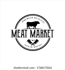 Vintage Retro Rustic BBQ Grill, Barbecue, Barbeque Label Stamp Logo design vector
simple