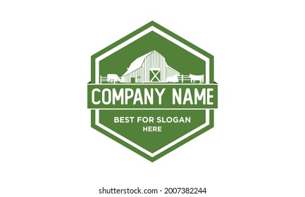 Vintage Retro Rustic Grunge Barn Farm logo design
