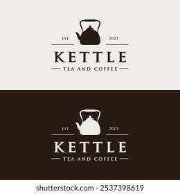 Vintage retro rustic kettle logo design with premium quality.