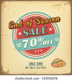 Vintage and retro sale label 