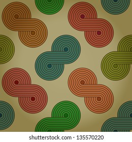 Vintage retro seamless background with spirals. Eps10