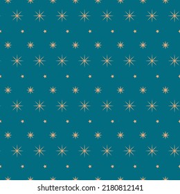 Vintage retro seamless pattern with snowflakes. Christmas background with snowflakes