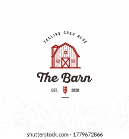 Vintage Retro Shed Barn Farm Logo Design Vector