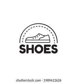 Vintage Retro Shoes Emblem, Hipster Vintage Shoes logo design for Shoe Store or Fashion Store