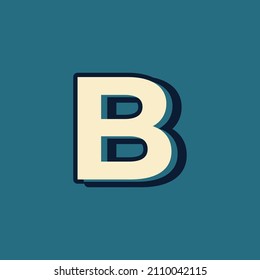 Vintage Retro Style Alphabet Letter B Stock Vector (Royalty Free ...