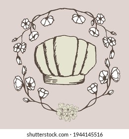 Vintage Retro Style Cowboy Hat Decorative Element, Ornament, wedding, birthday, greeting, Thank you, Card,  invitation, fashion, Beauty, Events, Tattoo use.