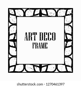 Vintage retro style invitation in Art Deco. Art deco border and frame. Creative template in style of 1920s. Vector illustration eps 10